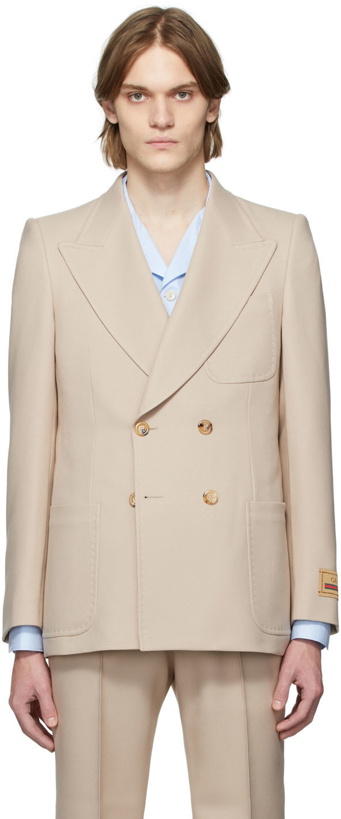 Photo: Gucci Beige Drill Fluid Blazer