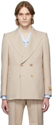 Gucci Beige Drill Fluid Blazer