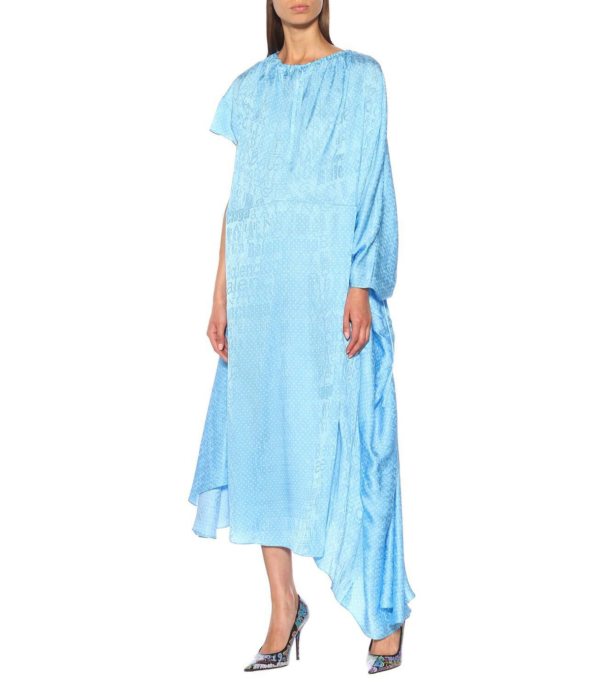 cotton midi dress with 3/4 sleeves Linen Dress with 3/4 Sleeves and Princess Seams 'Delilah', Midi length