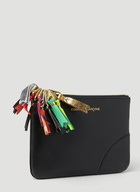 Small Logo Zipper Pull Wallet in Black