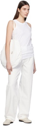 LOW CLASSIC White Shirring String Bag