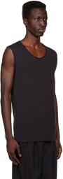 LEMAIRE Black Ribbed Tank Top