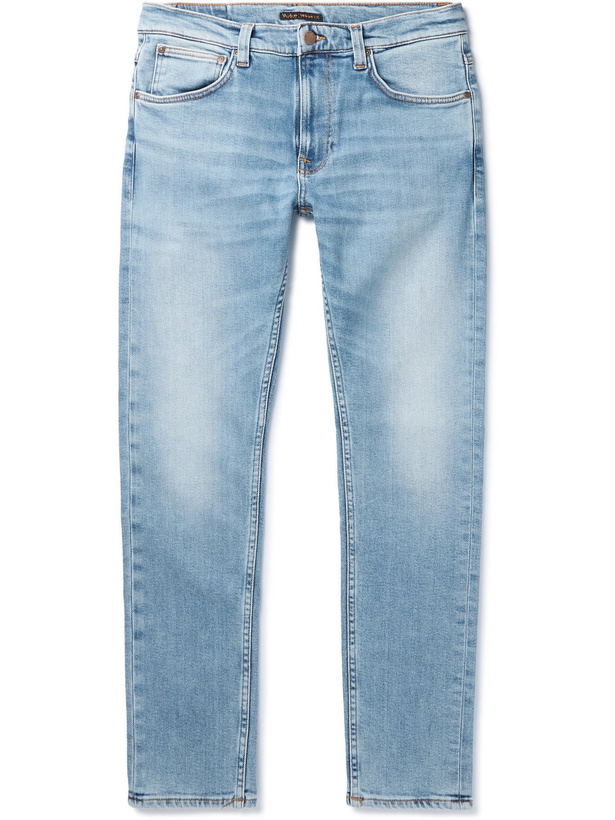 Photo: NUDIE JEANS - Lean Dean Slim-Fit Tapered Stretch-Denim Jeans - Blue - 36W 32L