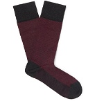 Hugo Boss - Polka-Dot Mercerised Stretch-Cotton Socks - Red