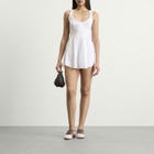 SKIMS Women's Garment Washed Poplin Mini Dress in Snow