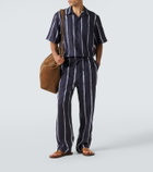 Commas Striped linen wide-leg pants