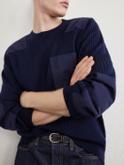 A.P.C. - Mallarme Ribbed-Knit Virgin Wool Sweater - Blue