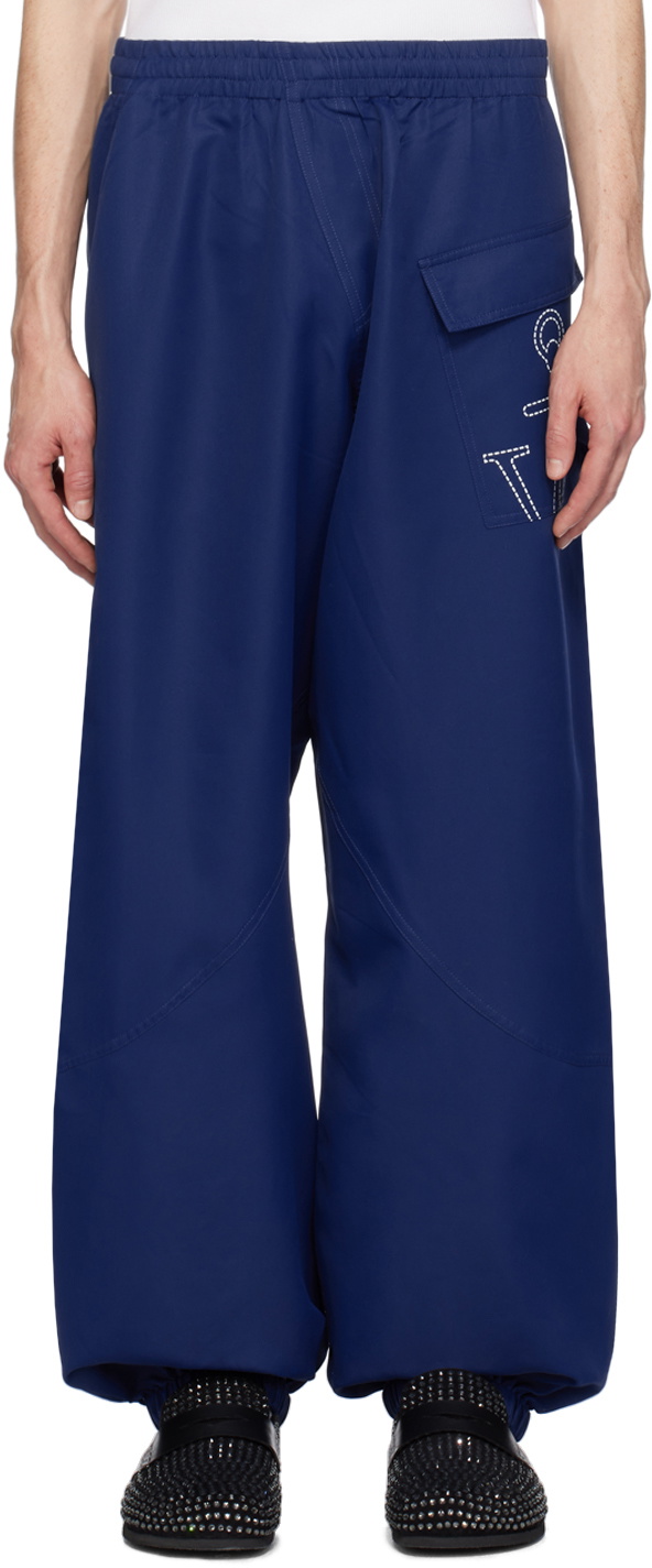 JW Anderson Blue Twisted Sweatpants