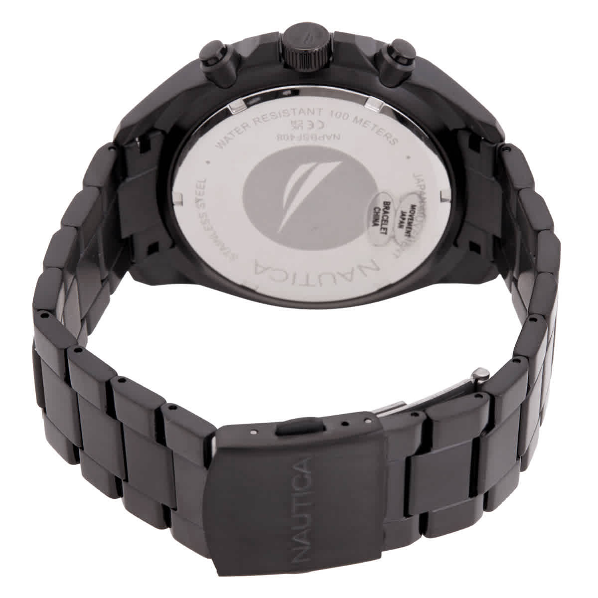 Nautica NCT Blue Sail Chronograph Quartz Black Dial Mens Watch NAPBSF408