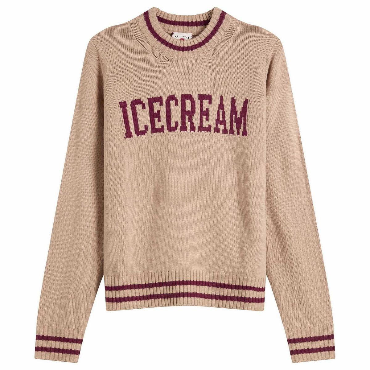 ICECREAM Women's Knitted Crewneck in Sand