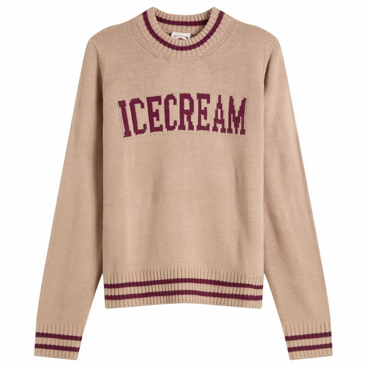 Photo: ICECREAM Women's Knitted Crewneck in Sand