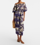 Johanna Ortiz Harbour Hues printed poplin midi dress