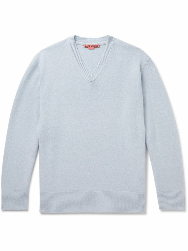 Photo: Acne Studios - Wool and Cashmere-Blend Sweater - Blue