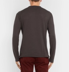 Massimo Alba - Slim-Fit Garment-Dyed Cotton and Cashmere-Blend Henley T-Shirt - Men - Brown