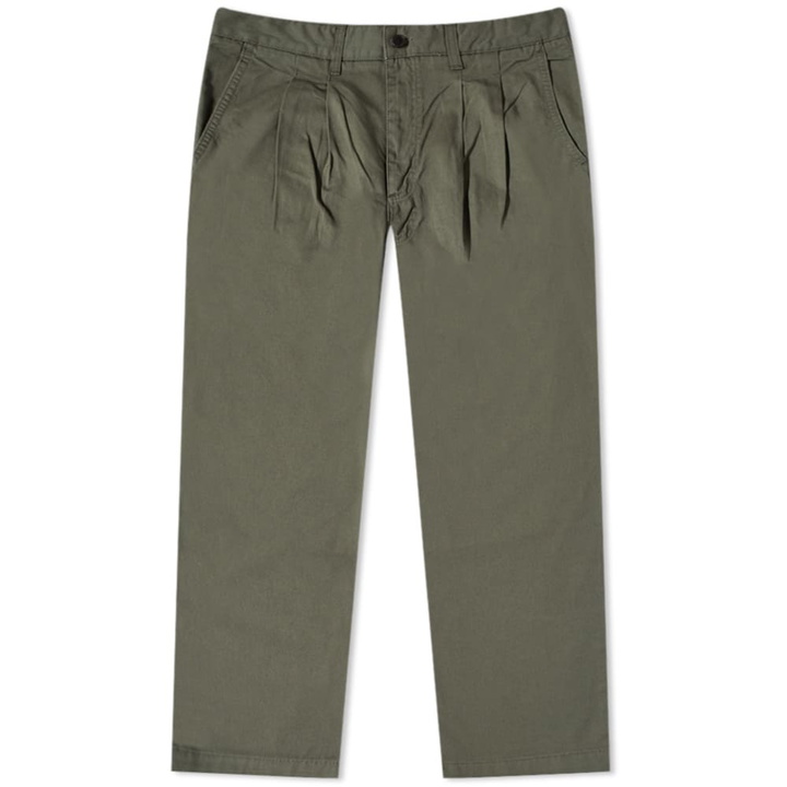 Photo: Uniform Bridge Men's Two Tuck Chino Pant in Khaki