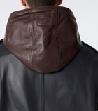 Loewe Hooded leather jacket