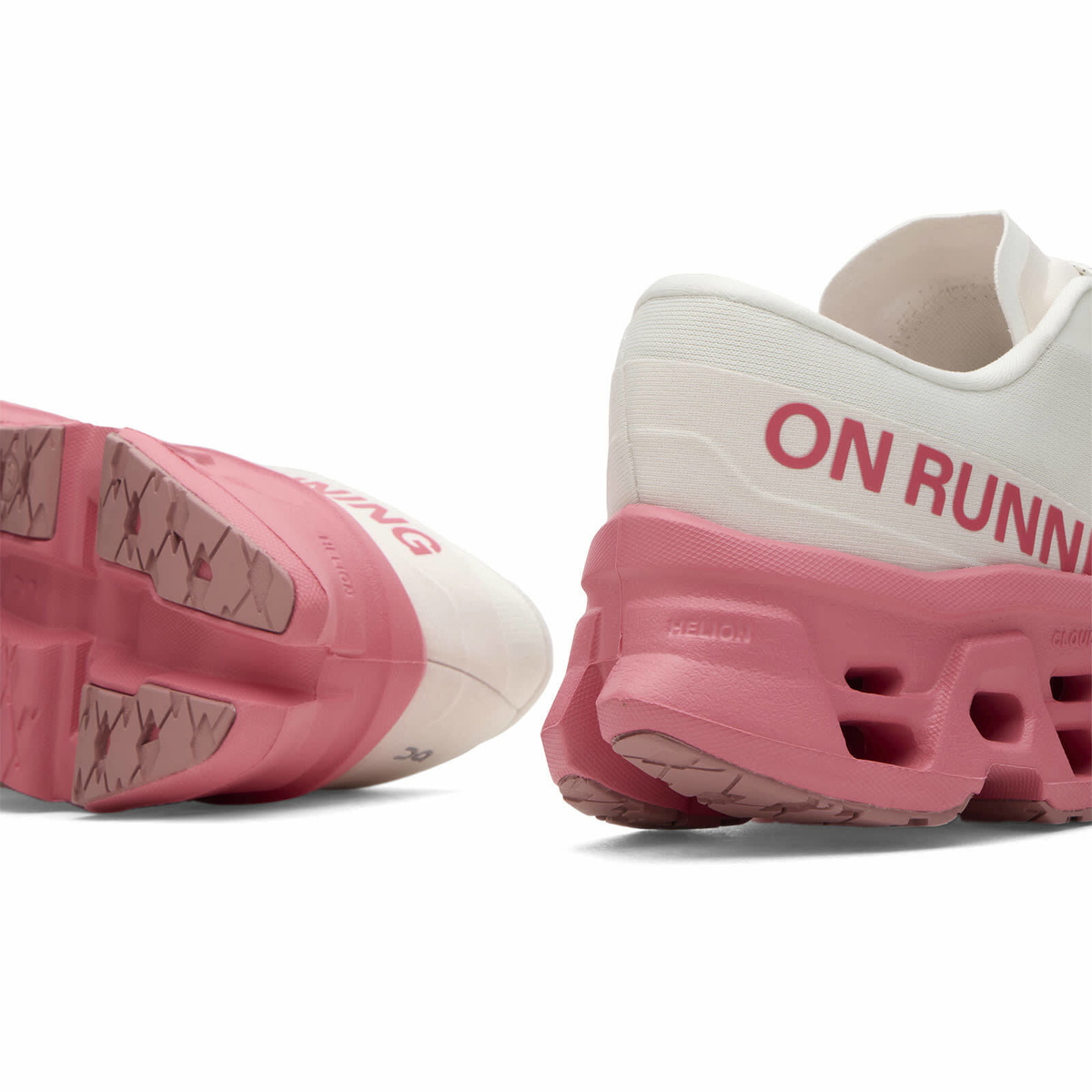 ON Women's Cloudmster 3 Sneaker in Ivory/Camellia