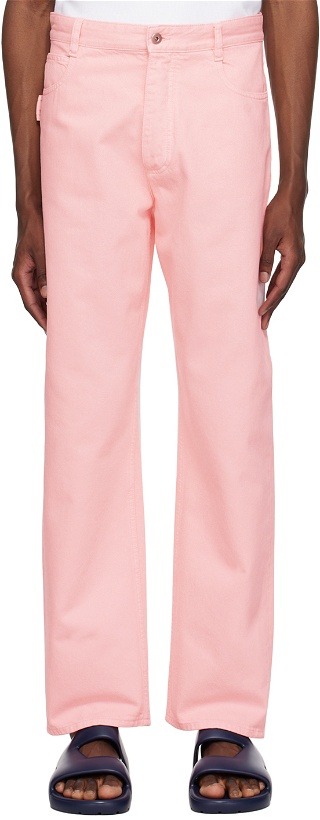 Photo: Bottega Veneta Pink 5-Pocket Jeans