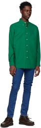 Polo Ralph Lauren Green Garment-Dyed Oxford Shirt