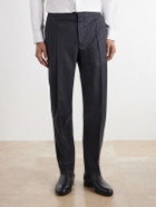 Zegna - Straight-Leg Wool, Cashmere and Silk-Blend Trousers - Gray