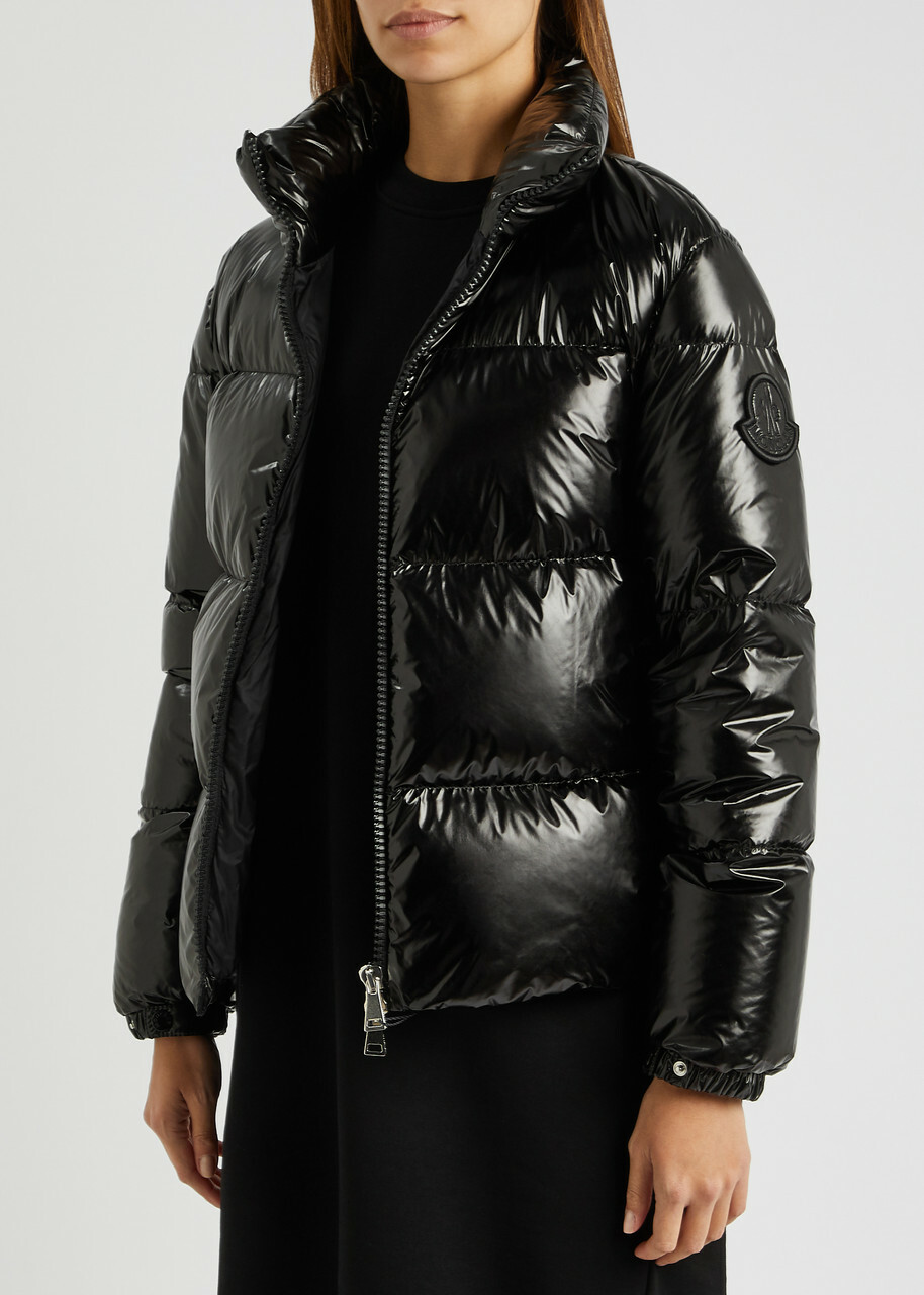 Moncler Meuse Quilted Glossed Shell Jacket , Jacket, Black Moncler