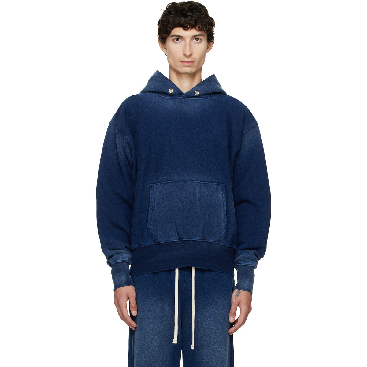 Les Tien Navy Heavyweight Hoodie