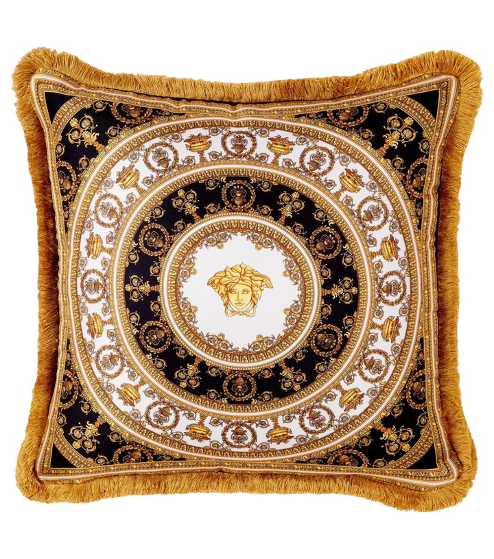 Photo: Versace Home Fringed silk and cotton cushion