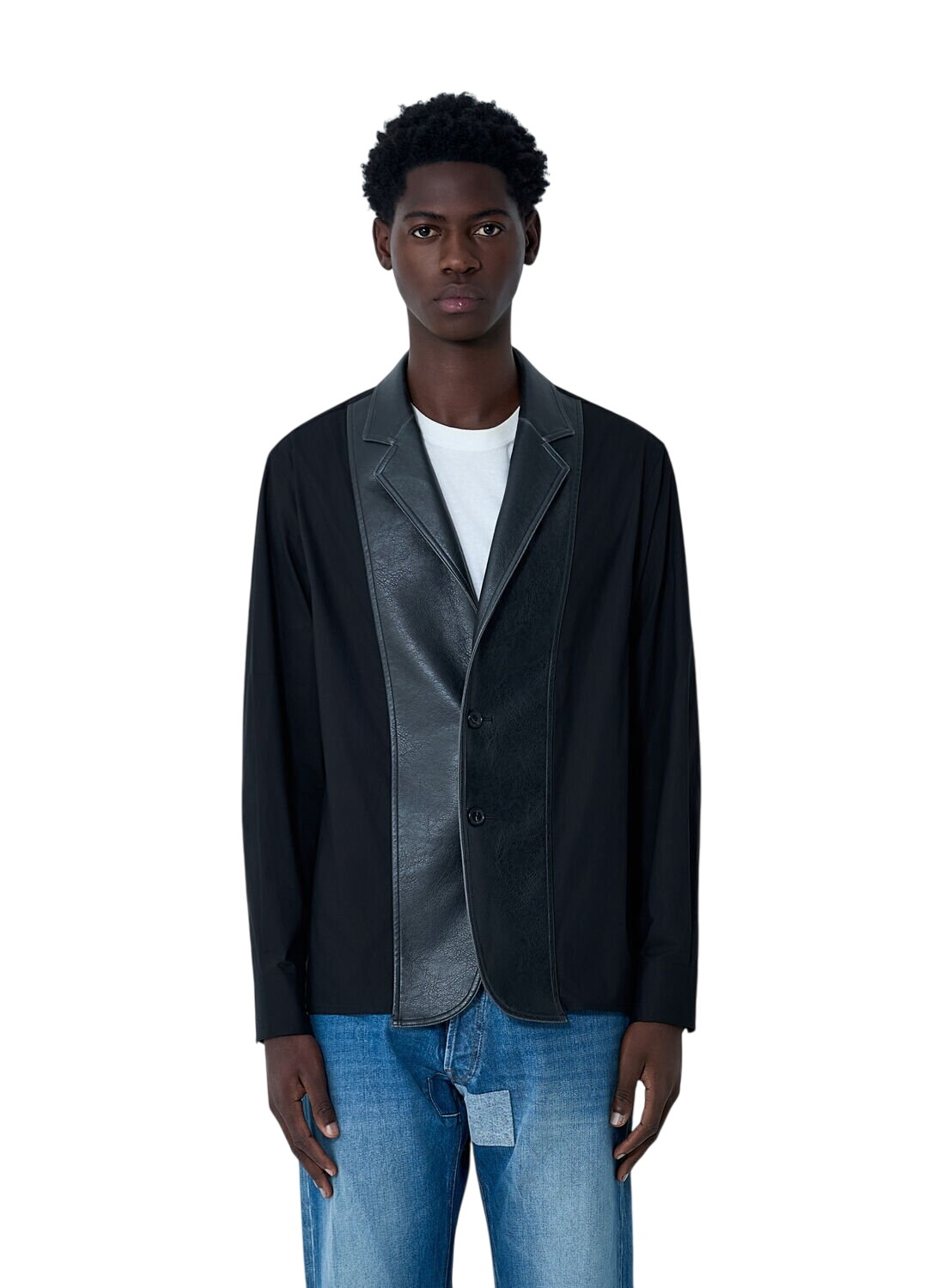 MM6 Maison Margiela Men's Padded Nylon Jacket in Black MM6 Maison