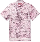 Sies Marjan - Rooney Button-Down Collar Tiger-Print Silk-Twill Shirt - Pink