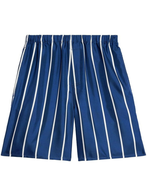 Photo: AMI PARIS - Striped Silk Shorts