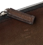 Berluti - Zip-Around Textured-Leather Pouch - Brown