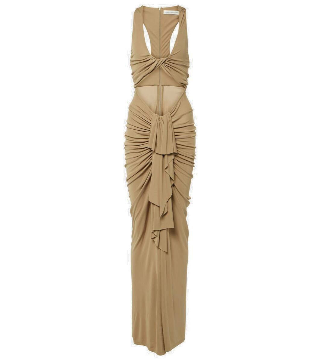 CHRISTOPHER ESBER (royal blue) Encased Nature Drape Maxi