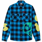 ICECREAM Men's Check Flannel Shirt in Blue Check