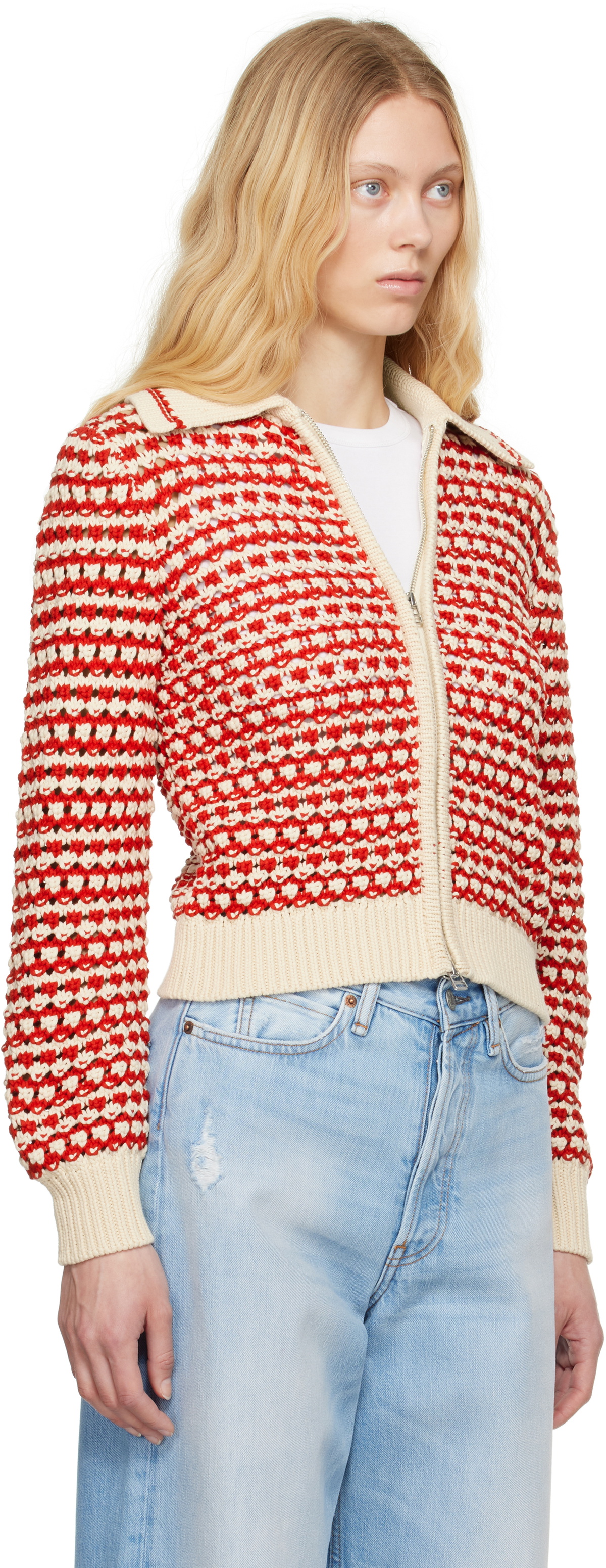 Guest in Residence Red & Off-White Kirby Jacket