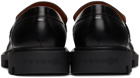 Maison Margiela Black Leather Staple Loafers