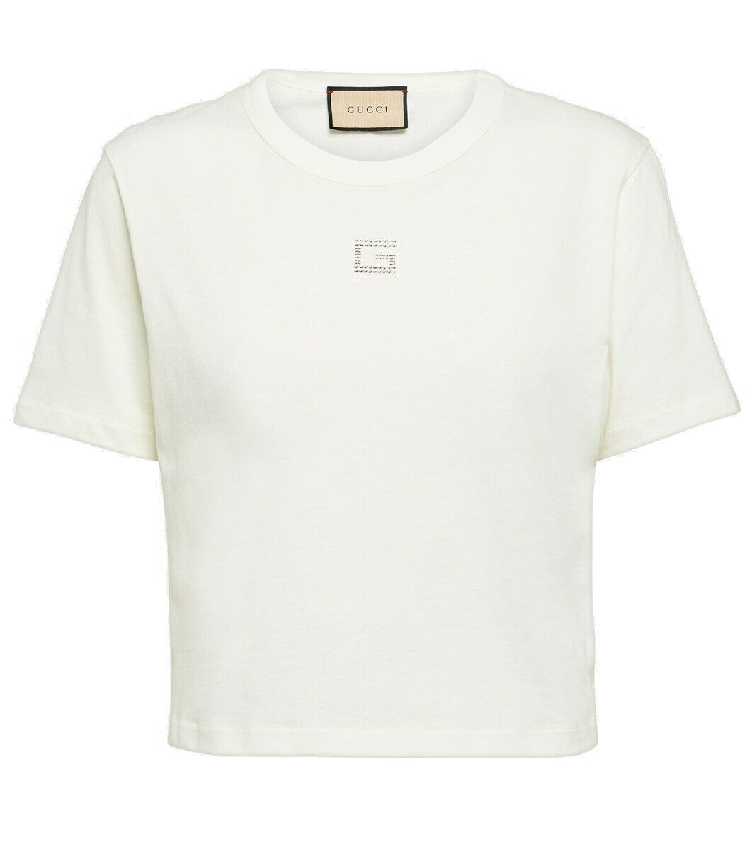 【GUCCI】Sequin Logo Cotton Jersey Crop T-shirt 22256597_54806216_600.jpg