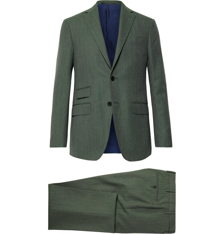 Photo: Sid Mashburn - Grey-Green Kincaid No 3 Wool Suit - Green