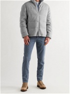 BRUNELLO CUCINELLI - Oversized Quilted Mélange Cashmere Down Jacket - Gray