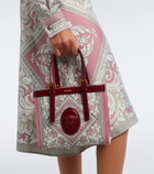 Versace Rivière Mini printed canvas top-handle bag
