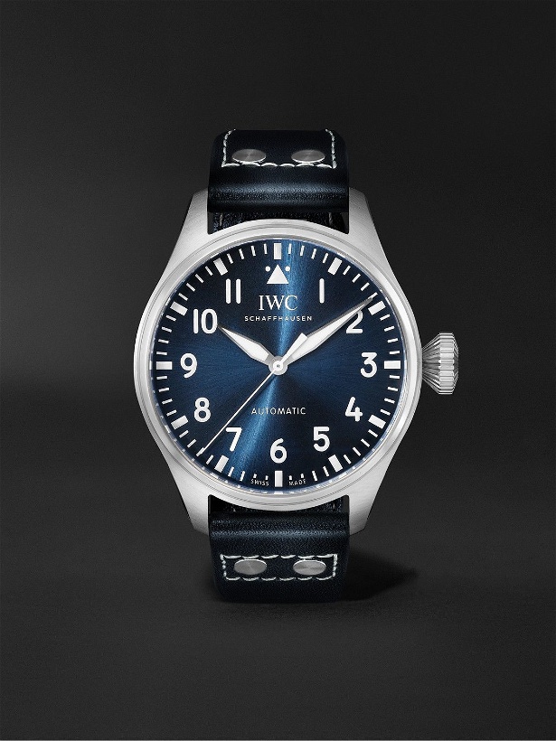Photo: IWC Schaffhausen - Big Pilot's Automatic 43mm Stainless Steel and Leather Watch, Ref. No. IW329303