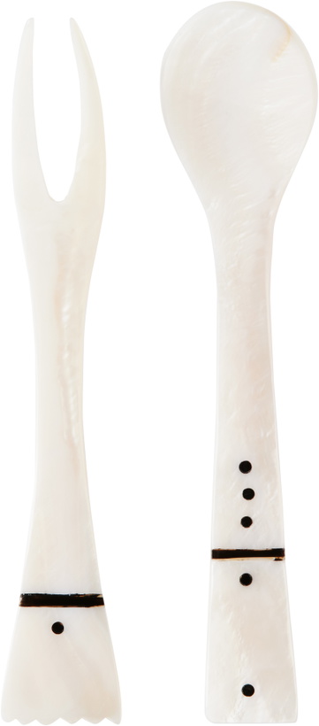 Photo: Gohar World Off-White Pick & Spoon Set