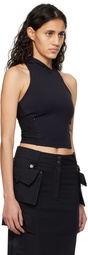 HYEIN SEO Black Hooded Tank Top