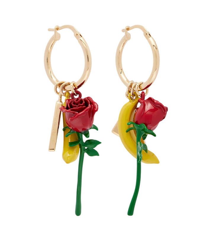 Photo: Prada Embellished enamel hoop earrings