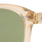 Garrett Leight Calabar Sunglasses in Champage/Flat Pure Green