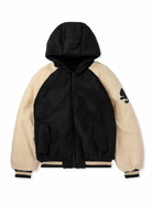 Balmain - Reversible Padded Faux Shearling and Shell Hooded Jacket - Black