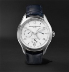 Baume & Mercier - Clifton Automatic Retrograde Power Reserve 43mm Stainless Steel and Alligator Watch, Ref. No. 10449 - White
