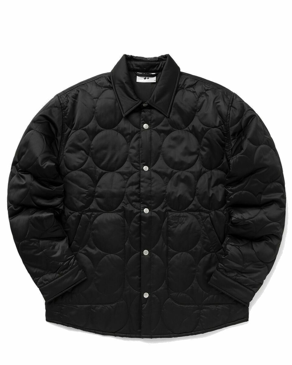 Photo: Bstn Brand Quilted Overshirt Black - Mens - Overshirts
