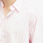 Acne Studios Men's Sandrok Matt Stripe Shirt in Pink/White