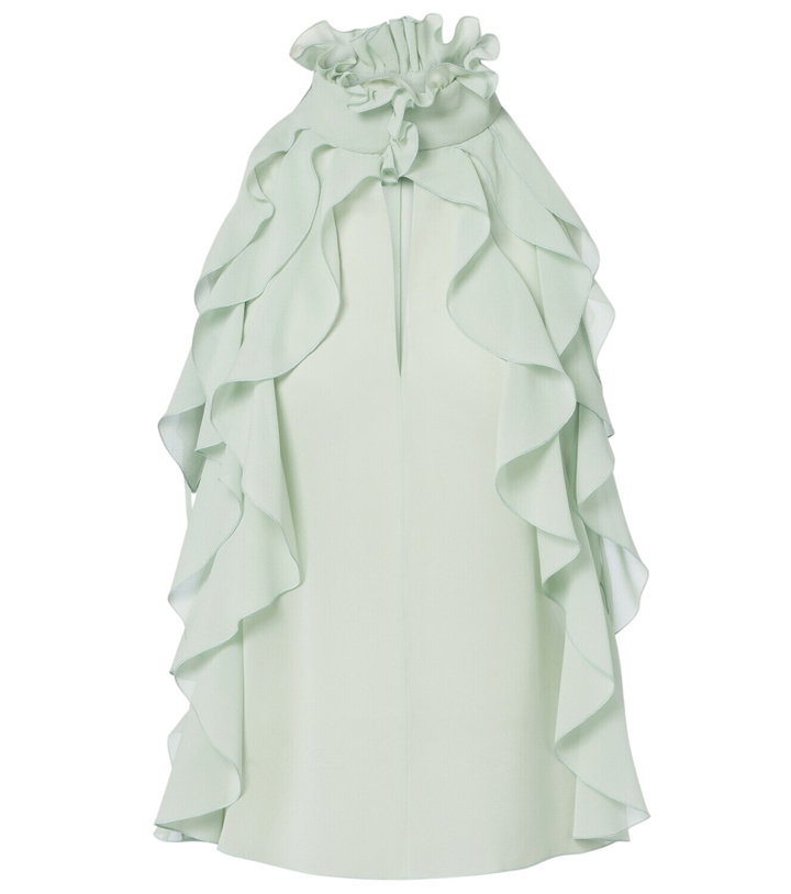 Photo: McQueen Ruffled silk chiffon top