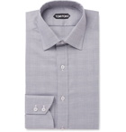 TOM FORD - Grey Slim-Fit Prince Of Wales Checked Cotton Shirt - Gray